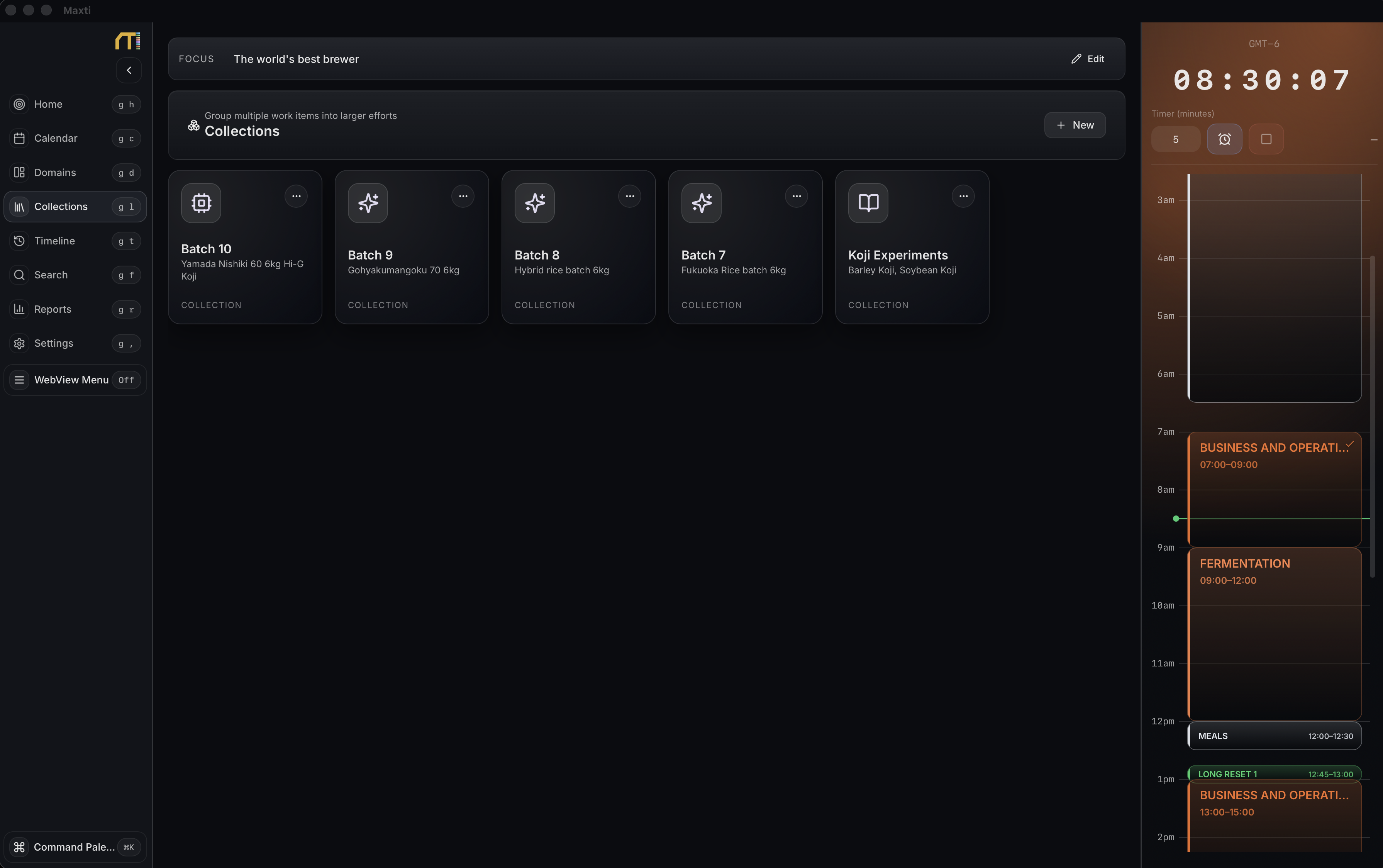 Maxti Collections — grouping work for big projects